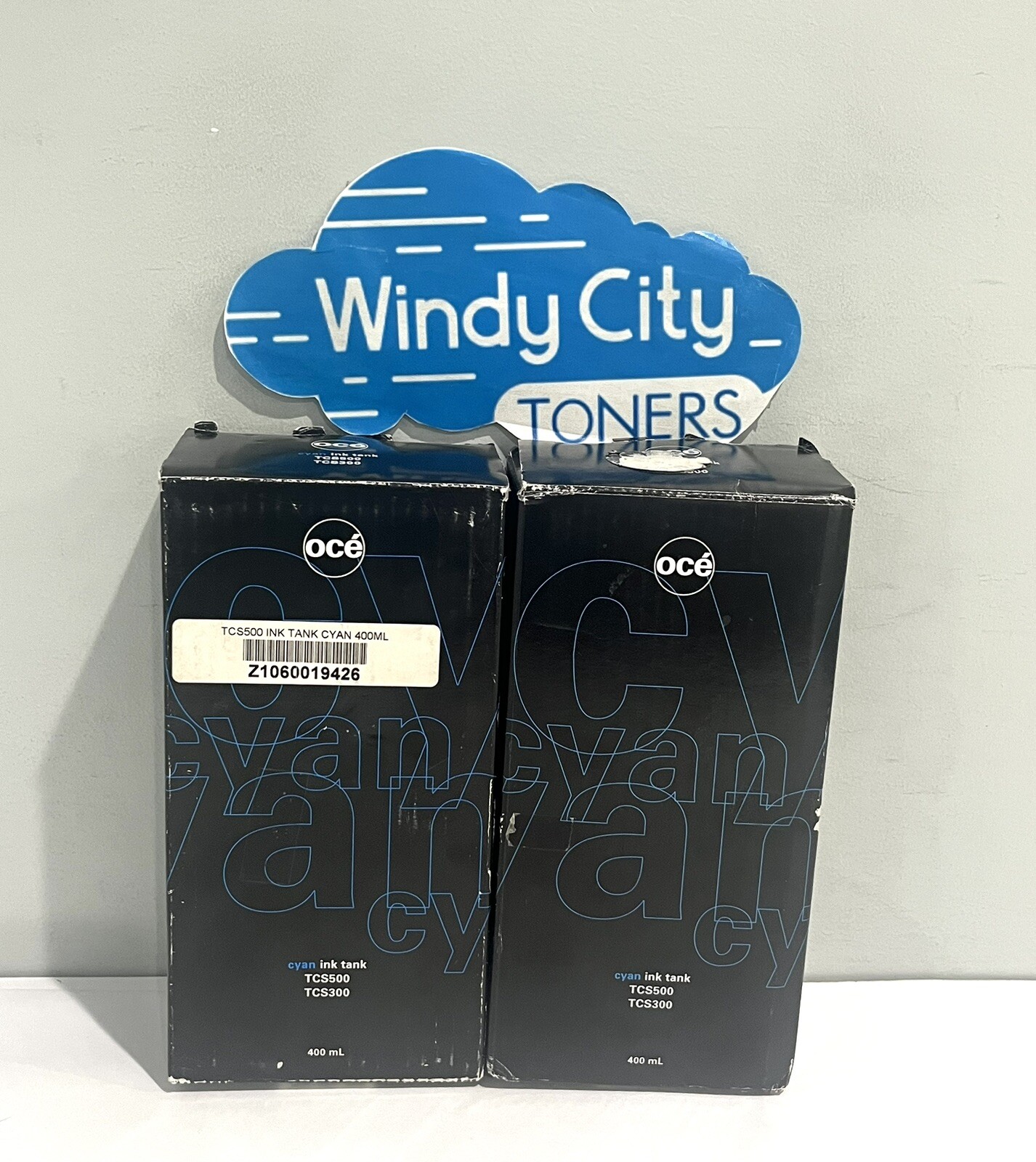 OCE 1060019426 Cyan Lot of 2, 400ml Ink Tank Cartridge TCS500 TCS300 Genuine New
