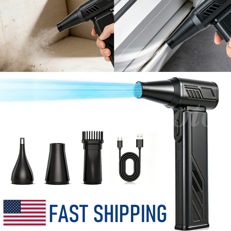 Portable Wireless Dust Blower 3 Nozzles 120m/s Wind Speed Car Detailing Tool