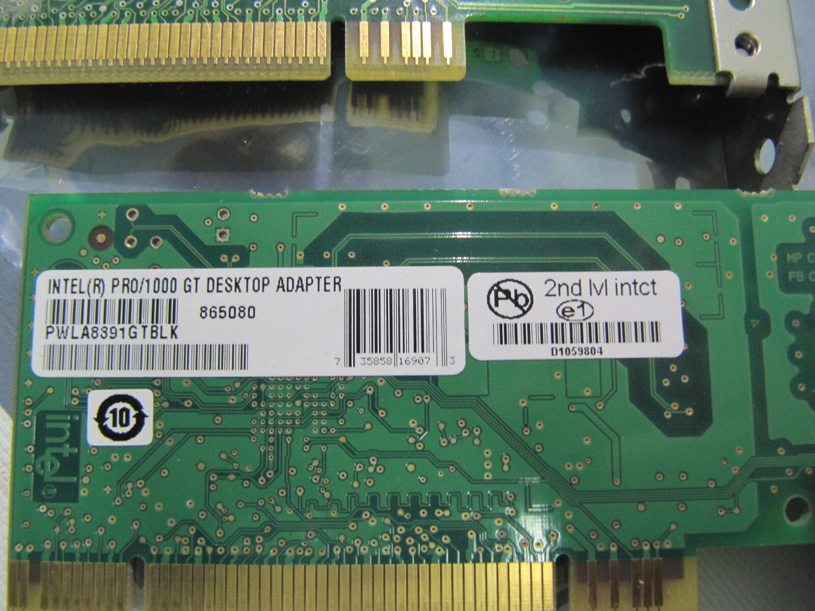 Intel PRO/1000 GT OEM Desktop LAN Adapter PWLA8391GTBLK