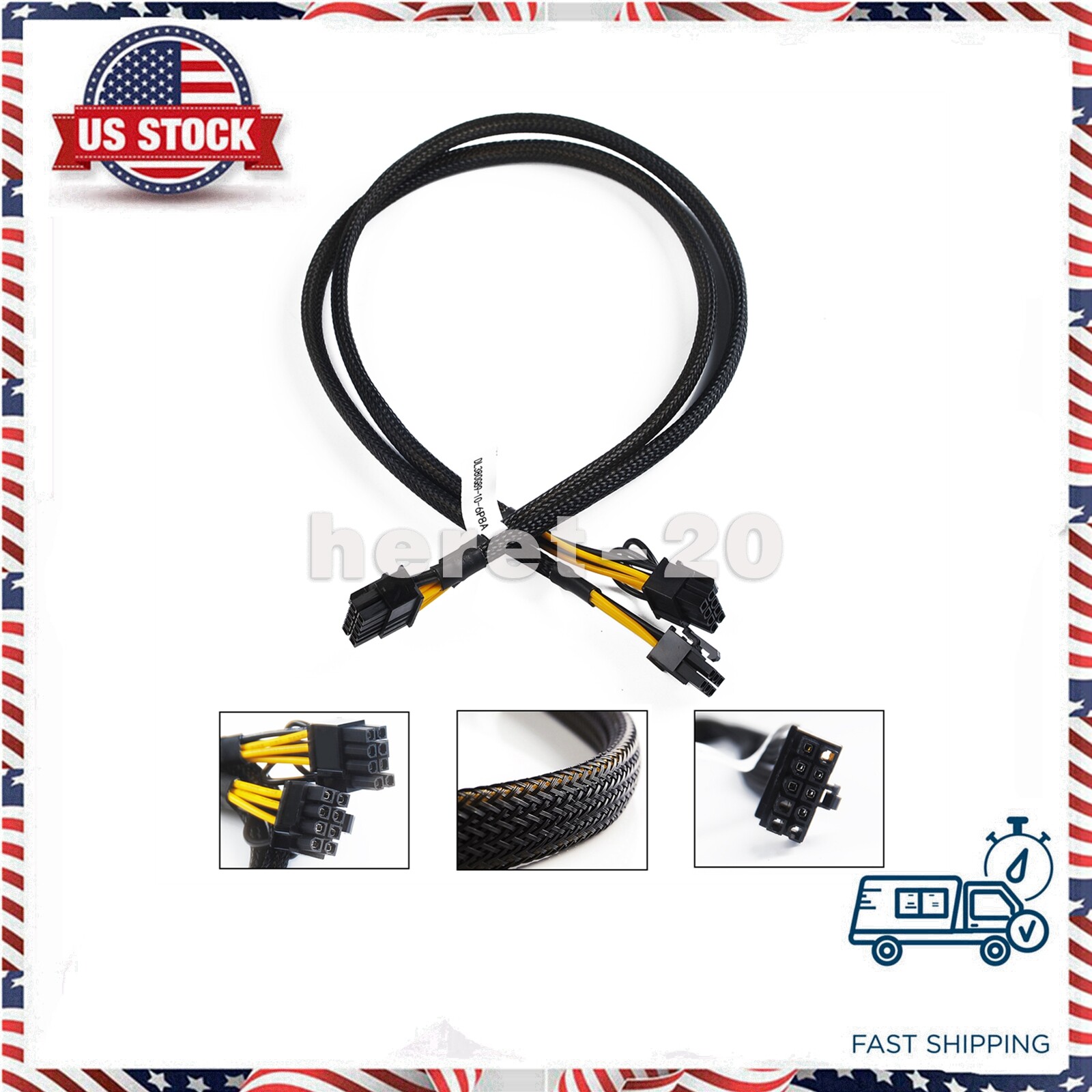 For HP ProLiant DL380 G8 G9 Gen8 Gen9 10pin to 6pin+8pin Power Adapter GPU Cable