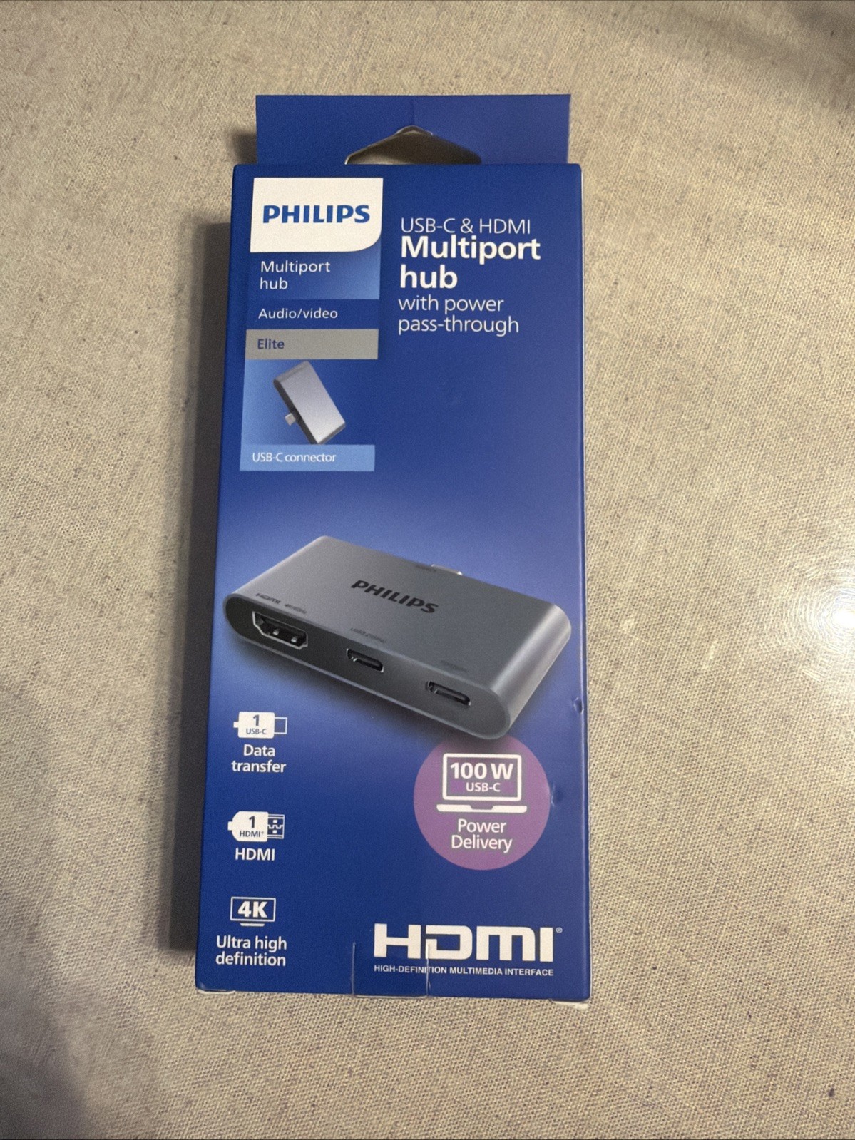 Philips - USB-C and HDMI Multiport Hub with power Pass-Through - NEW