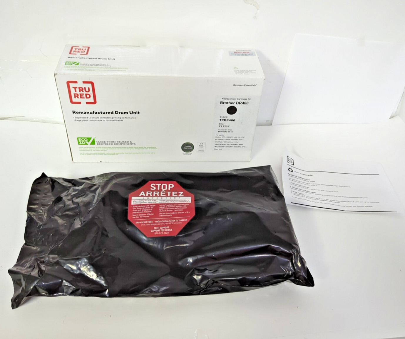 STAPLES BLACK STANDARD YIELD TONER CARTRIDGE  REPLACEMENT DR400