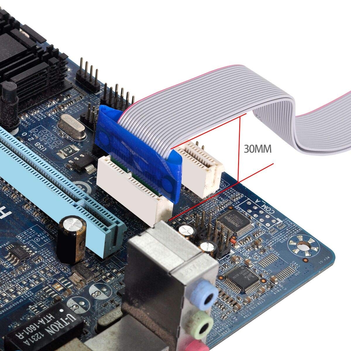 cablecc PCI-E Express 1X Slot Riser Card Extender Extension 20CM, 1X-1X