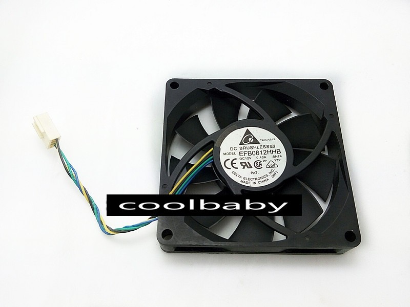 1 Pc. EFB0812HHB 8015 Fan 12V 0.4A 80*80*15MM 4pin