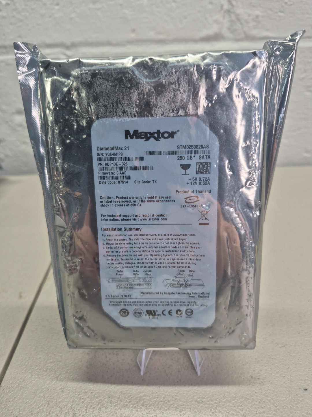 Maxtor DiamondMax 21 250GB 3.5" SATA II Hard Drive STM3250820AS Brand New