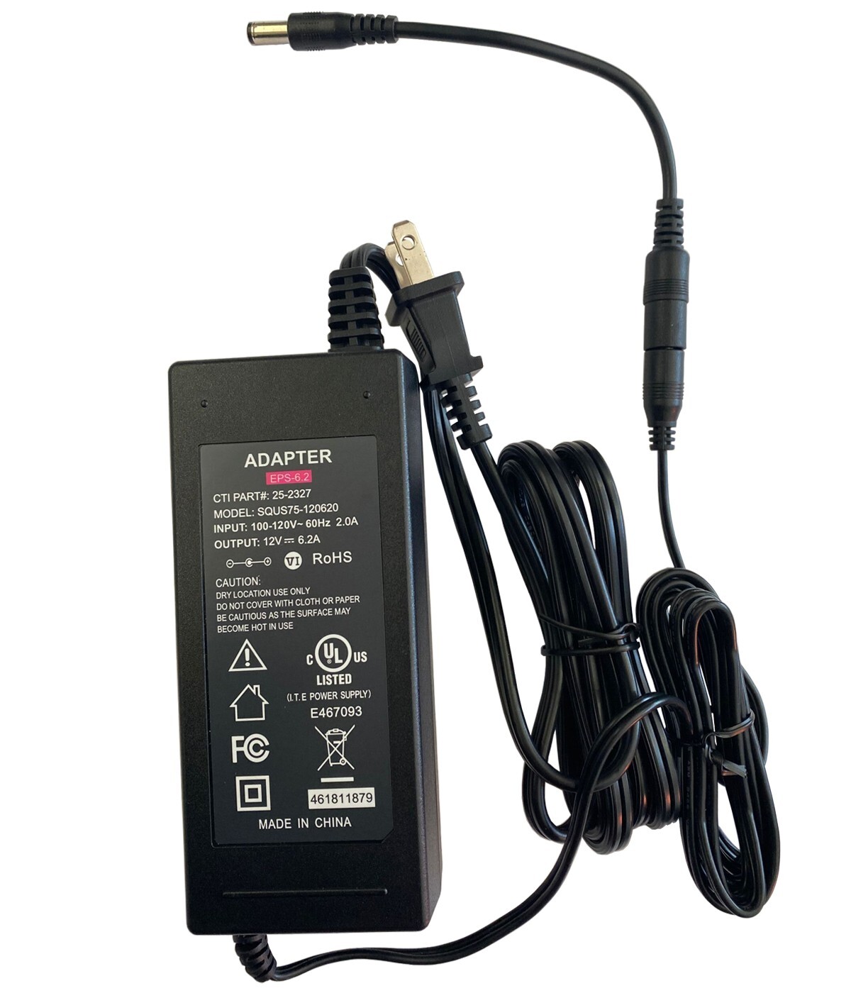 AC Adapter For Aquatic Life 36 & 48-Inch Edge LED Light Fixture 9000749 12V 6A