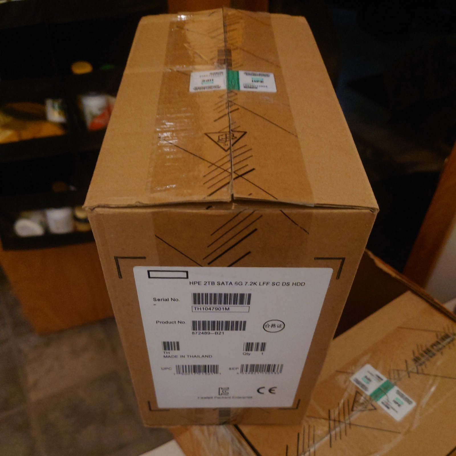 872489-B21 872771-001 HPE 2TB 12G SATA 7.2K LFF 3.5"  SC DS HDD HPE NOB