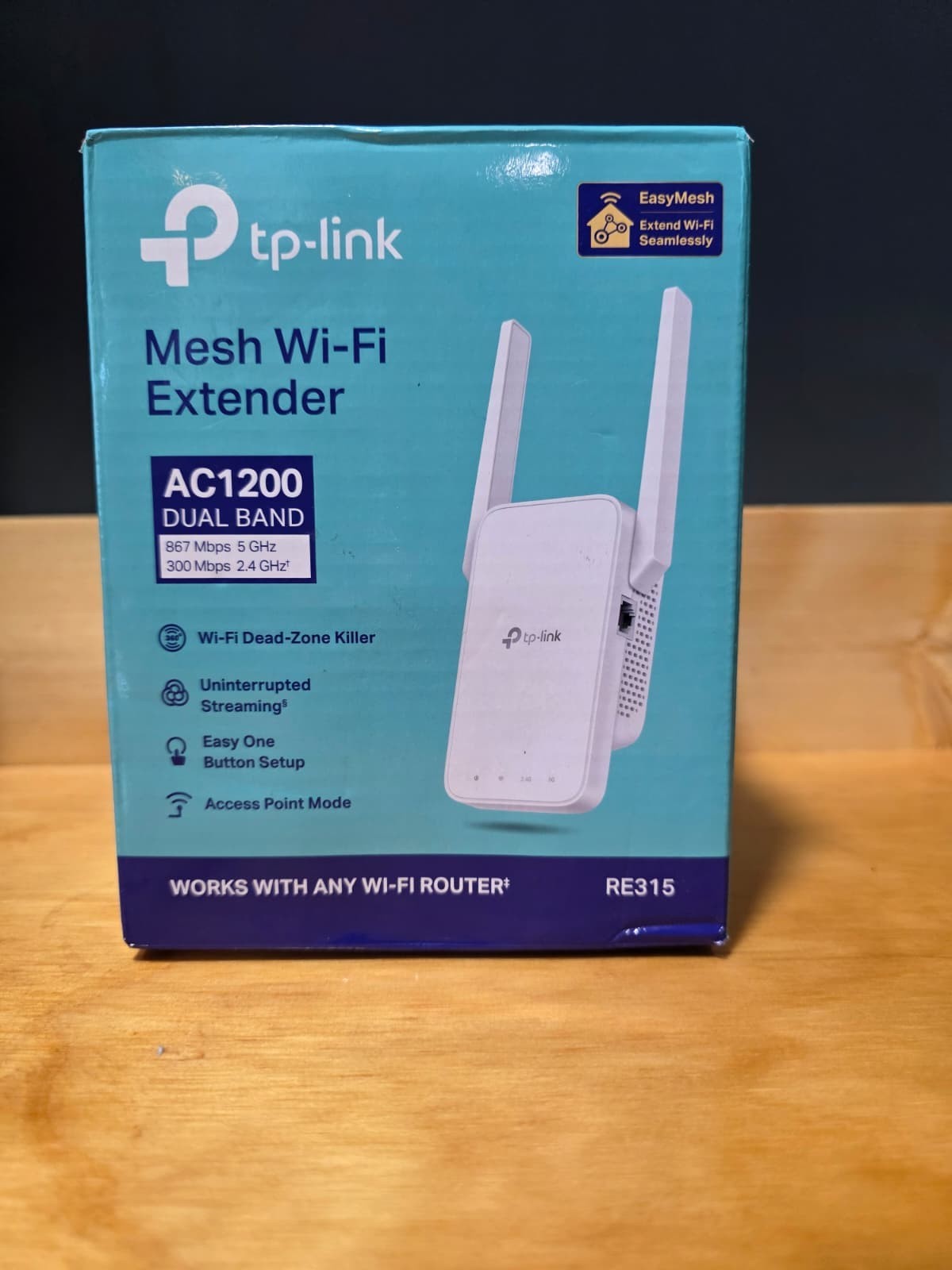 TP-Link RE315 AC1200 Dual Band Mesh WiFi Range Extender 2.4/5GHz Ethernet
