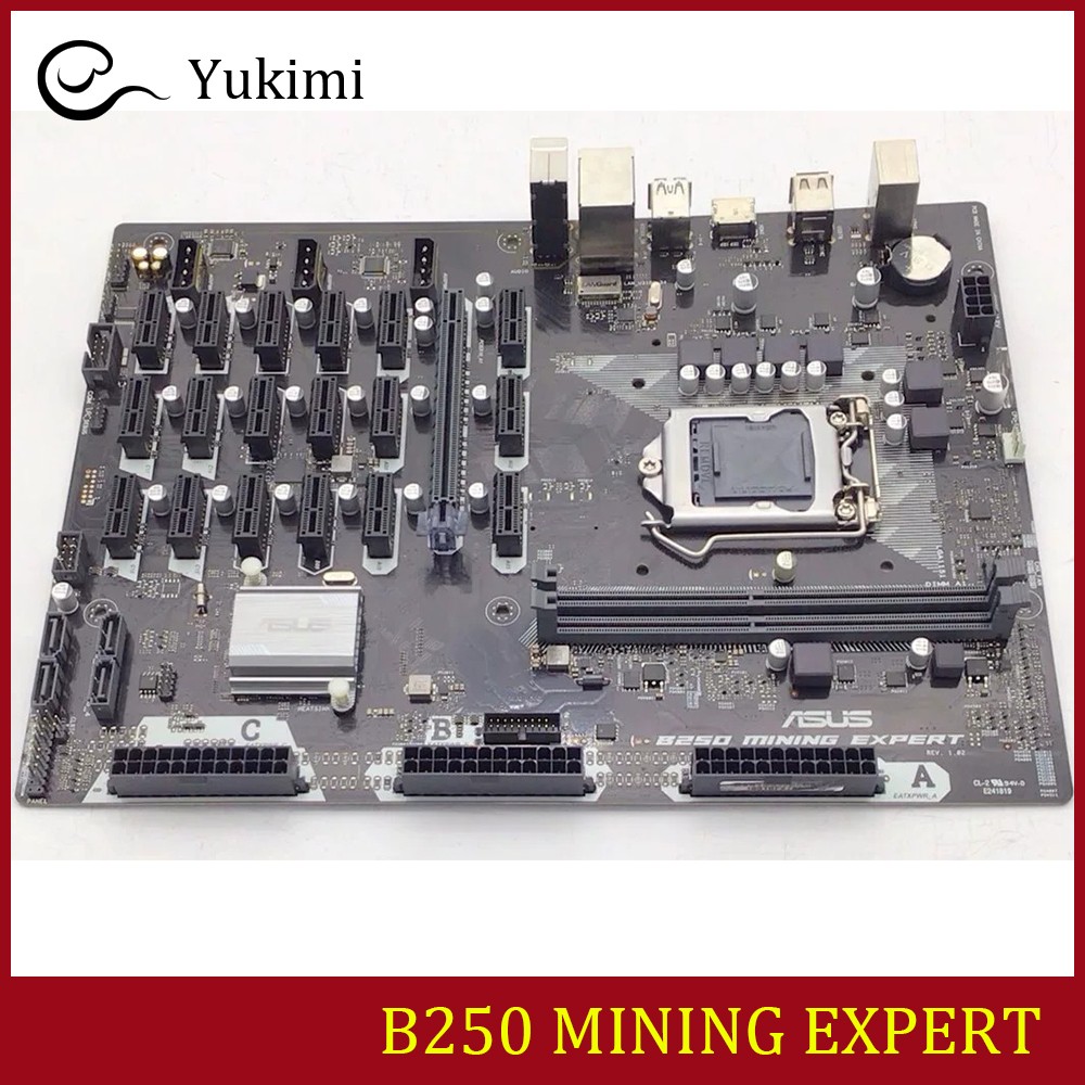 FOR ASUS B250 MINING EXPERT DDR4*2 32GB LGA 1151 HDMIＭotherboard Test OK