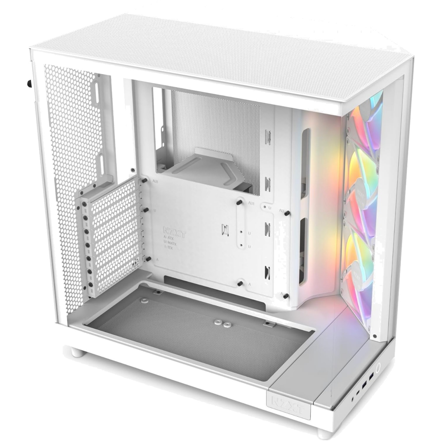 H6 Flow RGB Mid-Tower Case - 3 RGB Fans, Cable Management, Dual-Chamber