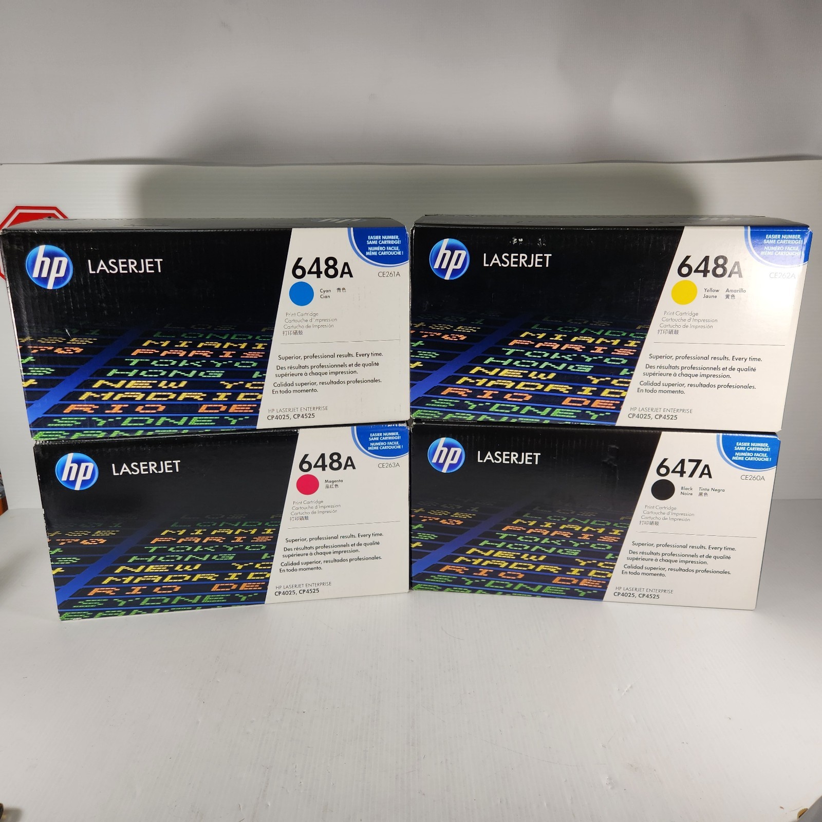 Genuine HP 647A 648A CMYK Toner Set CE260A CE261A CE262A CE263A New Sealed