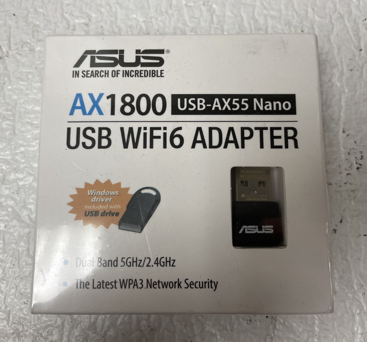 ASUS USB-AX56 Nano AX1800 WiFi 6 USB Adapter Dual Band WPA3