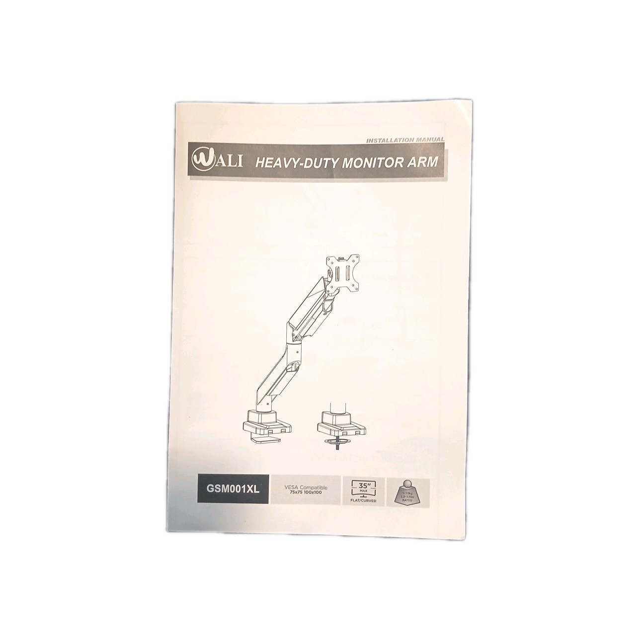 Wali Heavy-Duty Computer Monitor Arm GSM001XL (Open Box) 