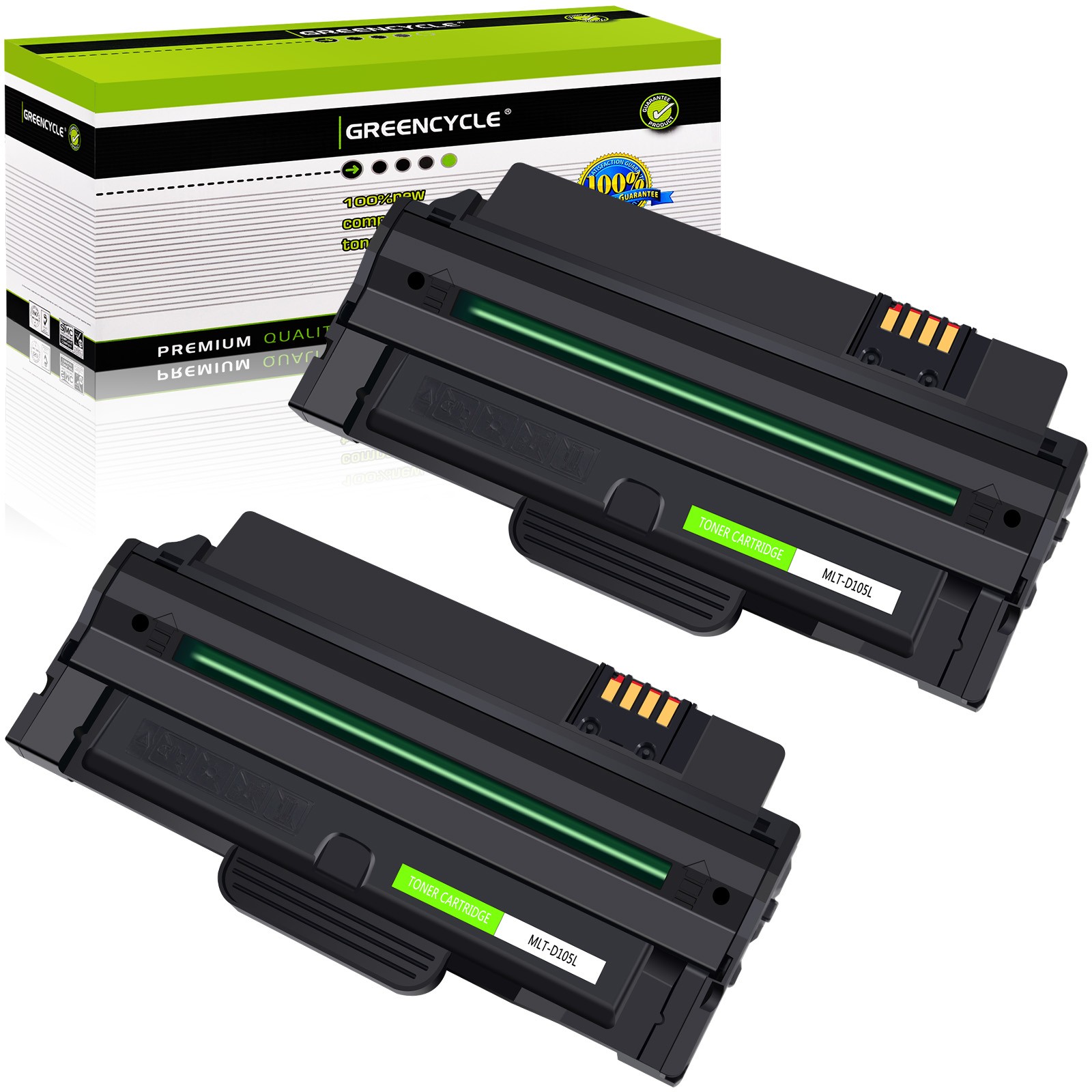 2PK MLT-D105L MLT-D105S BK Toner Cartridge Fits For Samsung SCX-4623FN ML-2580n