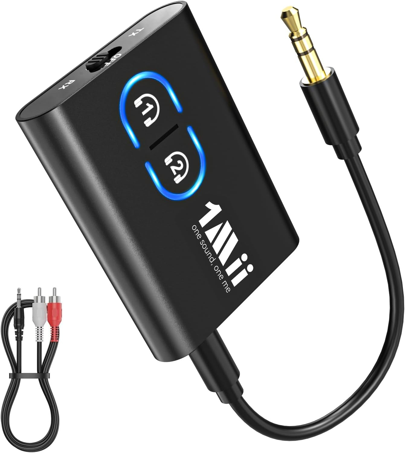 Bluetooth 5.3 Transmitter Receiver for TV to Wireless Headphones, Dual Link aptX