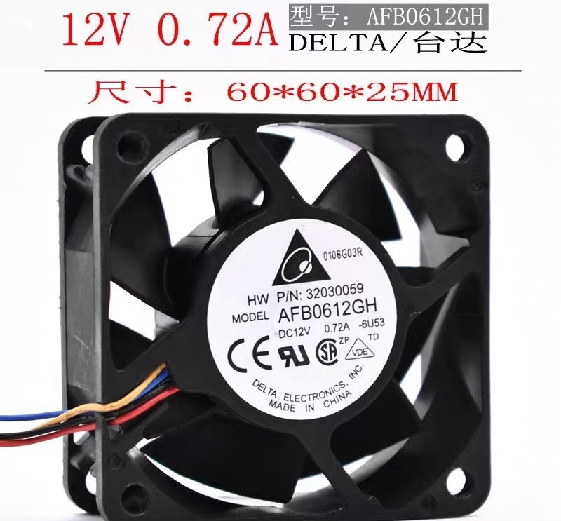 New Delta AFB0612GH Cooling Fan 6025 6CM 0.72A Fast Shipping  *aa