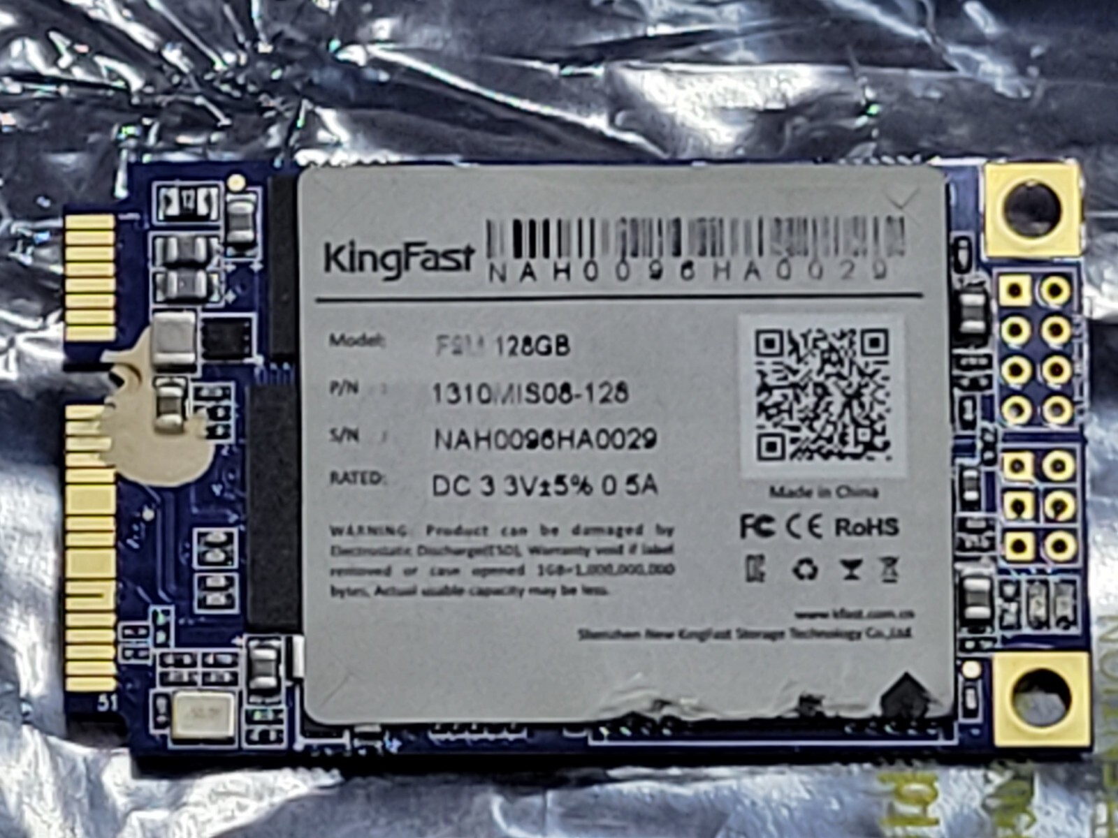 GENUINE FASTKING F9M 128GB SSD MSATA SOLID STATE DRIVE 1310MIS08-128 C3.4