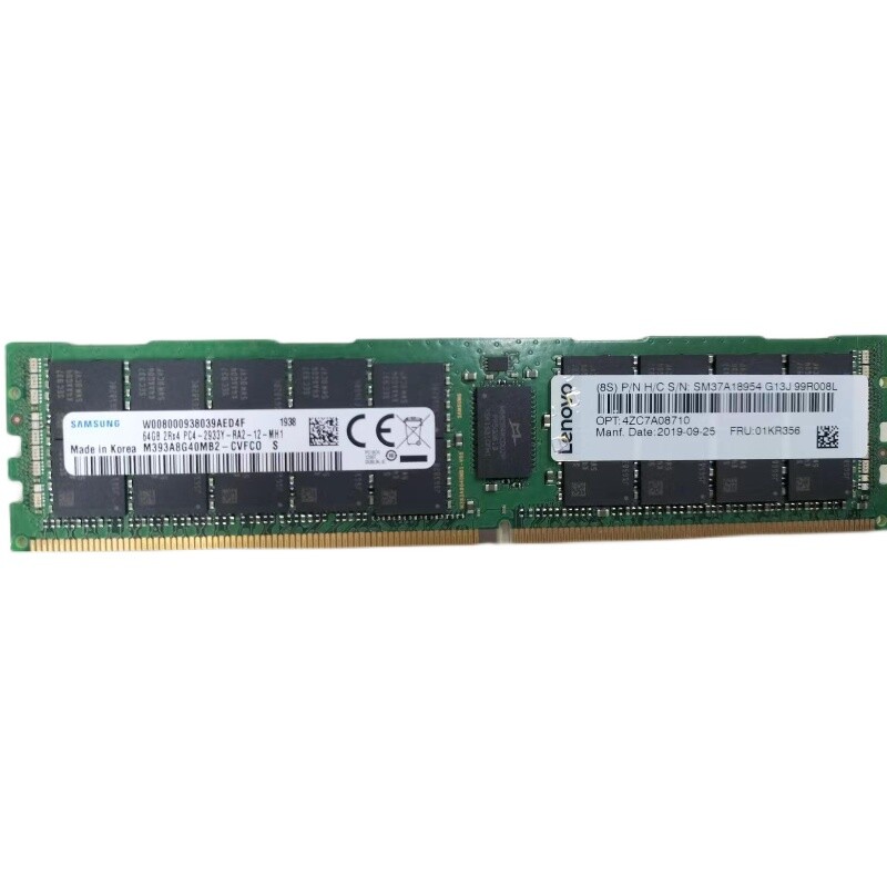 Compatible01KR356 4ZC7A08710IBM 2RX4 64GB DDR4 PC4-2933Y RDIMM SR630SR650 Memory