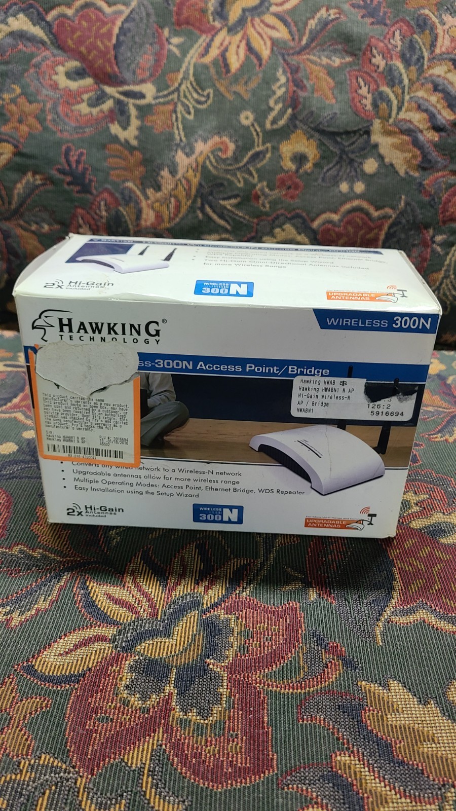 Hawking HWABN1 Rev 1 Hi-Gain Wireless-300N Access Point/Bridge – New