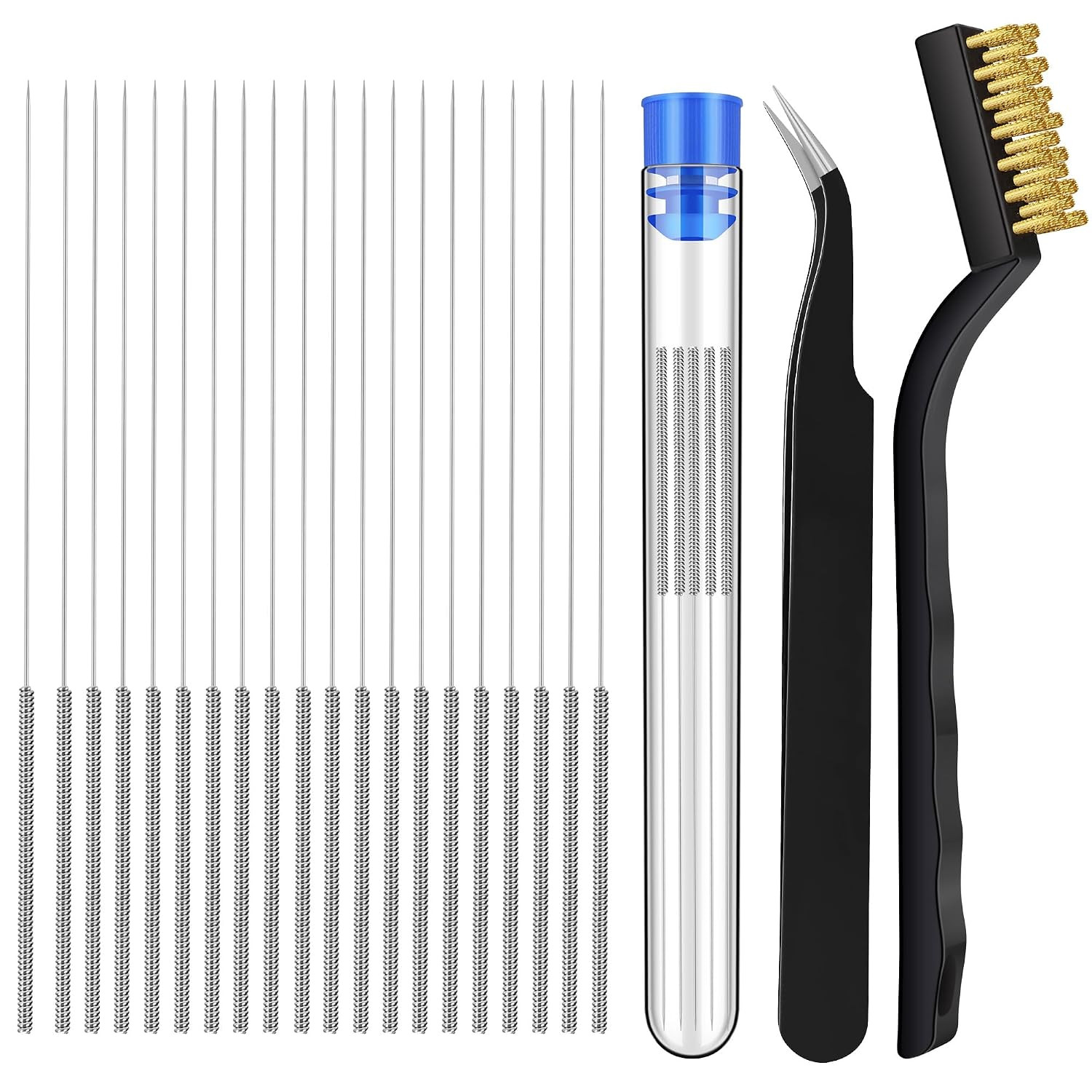 22PCS 3D Printer Nozzle Cleaning Kit, 3D Printer Cleaning Kit with 20X 0.4Mm
