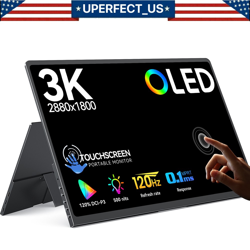 UPERFECT 14.0" OLED Touch Portable Gaming Monitor IPS 3K Display For PS5 XBOX PC
