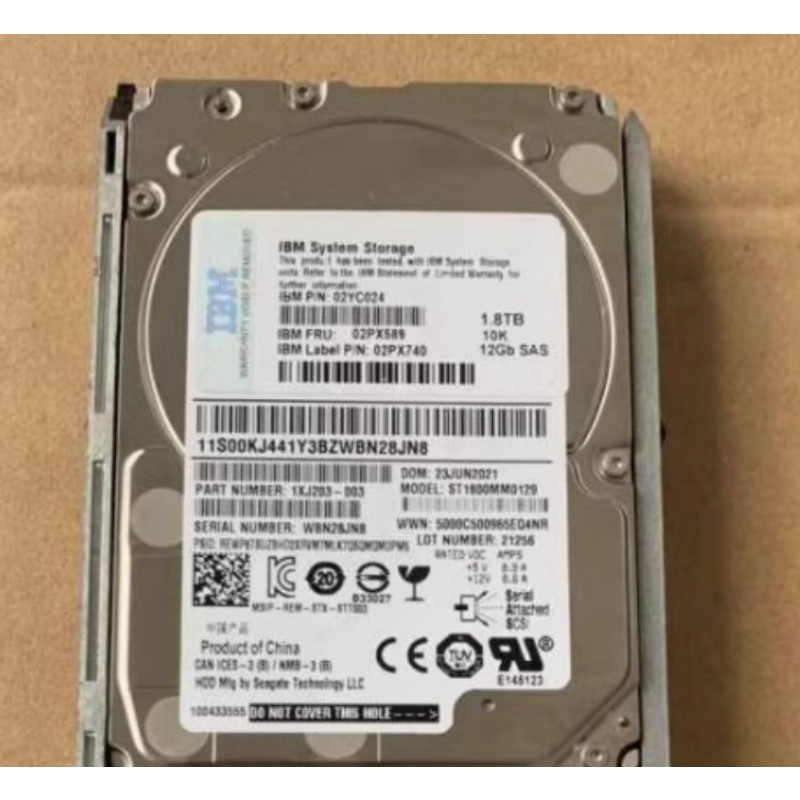 02YC024 02PX589 02PX740 IBM 1.8TB 10K SAS 12Gb/s 2.5'' V5000E Hard Drive HDD New