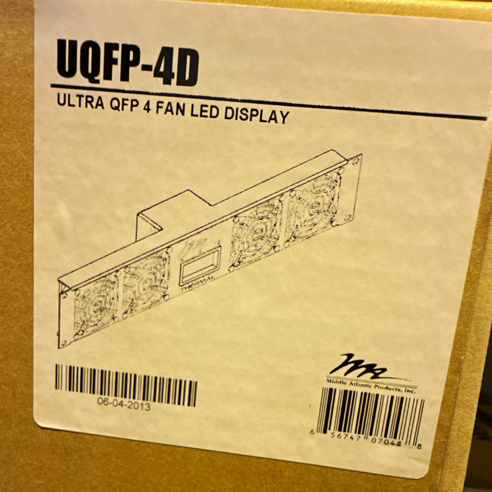 Middle Atlantic Ultra QFP UQFP-4D 4 Fan LED Display 1U 19in 40mm 4-Pin