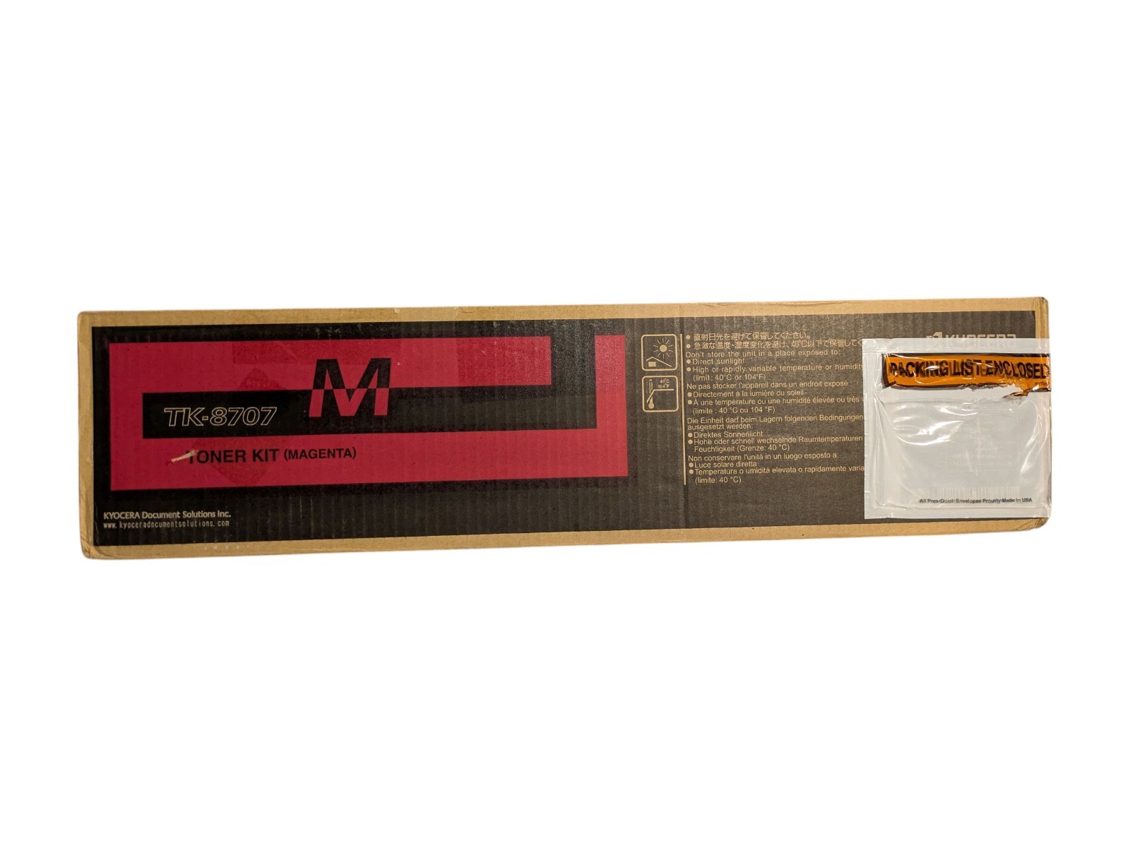OPEN BOX Kyocera Toner Kit TK-8707 Magenta 1T02K9BUS0 Genuine OEM Toner