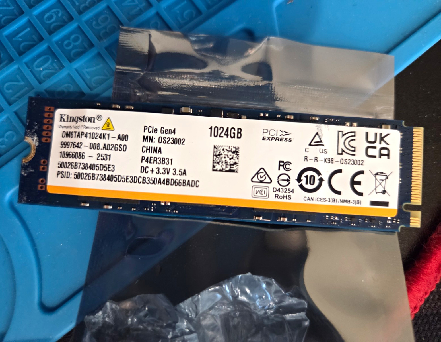 Kingston 1024GB 1 TB M.2 NVMe PCIe Gen 4  lightly used 