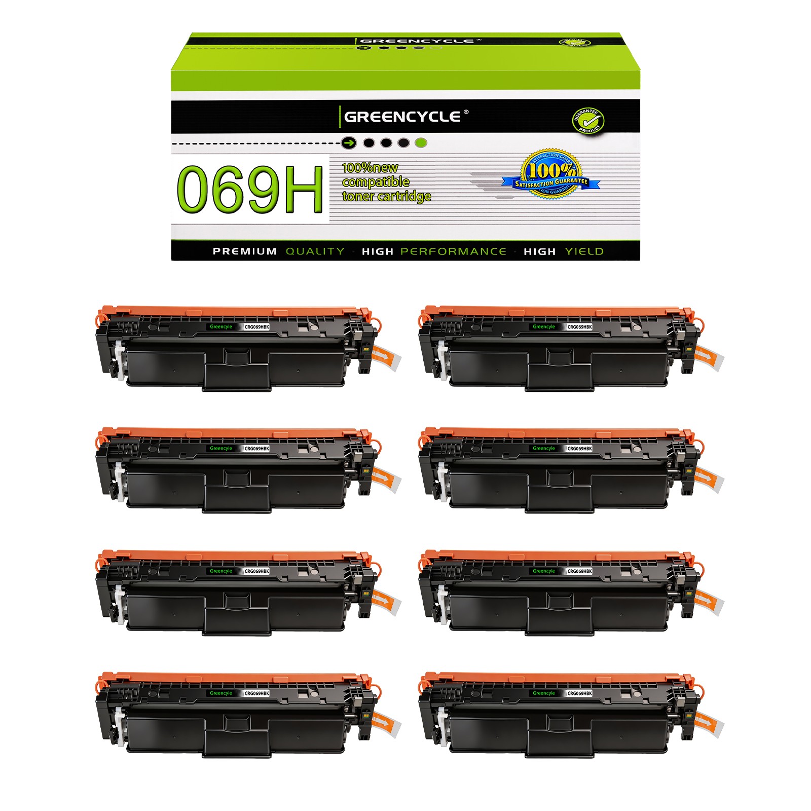 8PK CRG069H Black High Yield Replace Toner Cartridge Canon LBP673Cdw LBP674Cdw