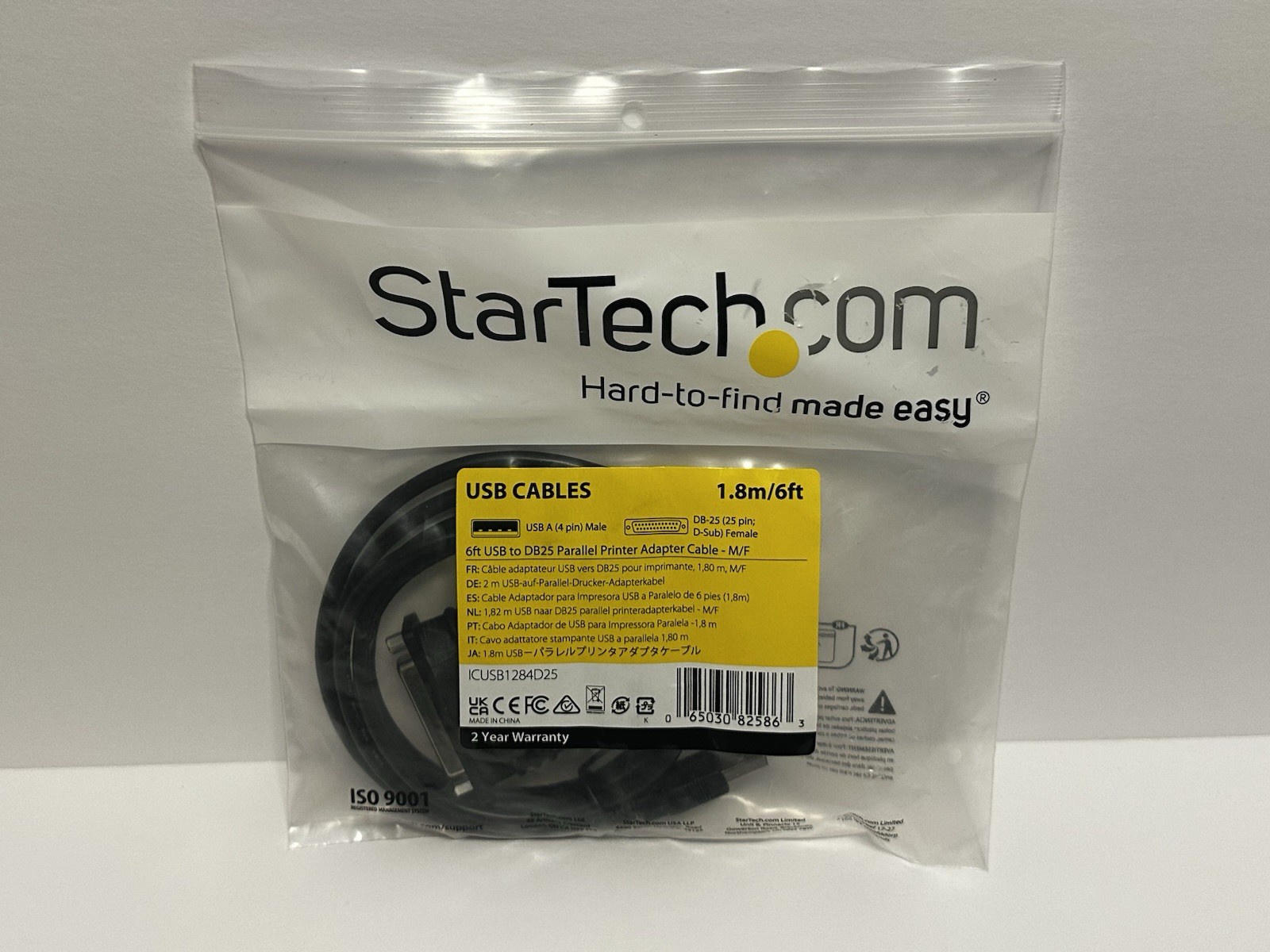 StarTech.com 6 ft / 1.8 m USB to DB25 Parallel Printer Adapter Cable - 1.8 Meter