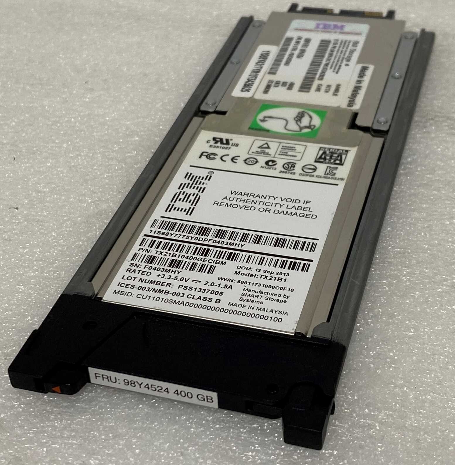 IBM 98Y4524 400GB Flash Drive SSD SED DS8870 TX21B1 SATA 1.8" Solid State Drive