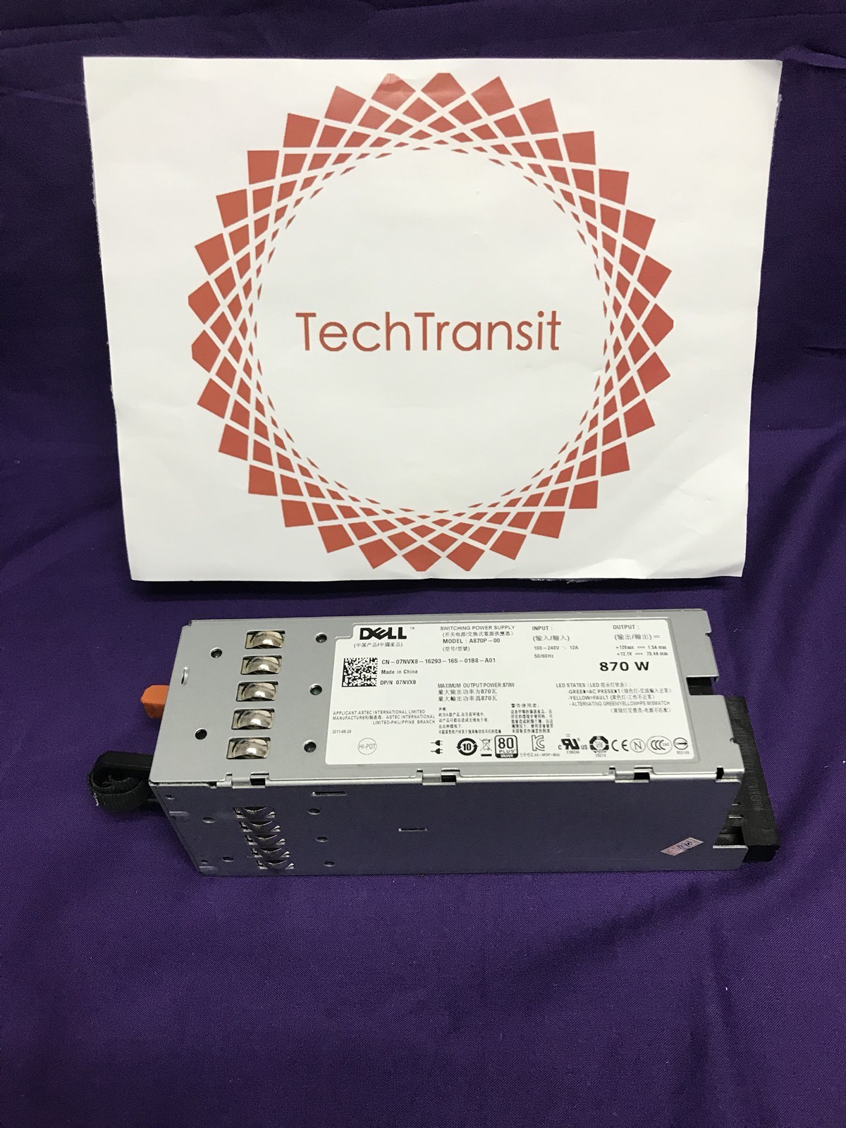 Dell 7NVX8 A870P-00 870W Power Supply 07NVX8