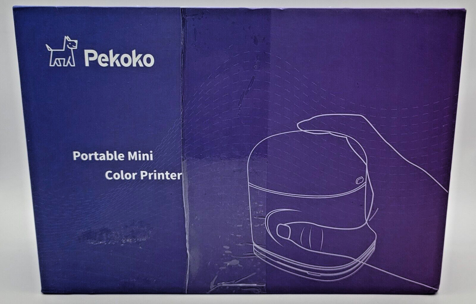 PEKOKO K1 Portable Mini Color Printer Handheld Wireless Bluetooth Color: White