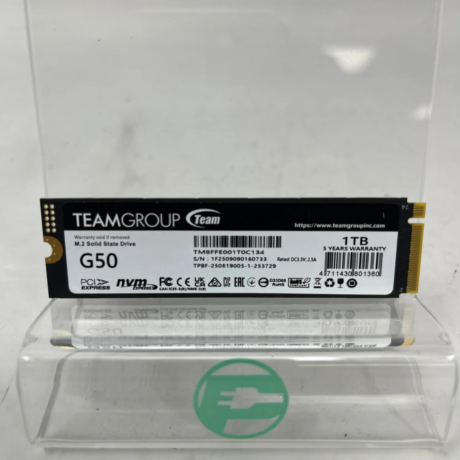 TeamGroup 2280mm G50 1TB M.2 NVMe Gen 4.0 x 4 SSD TM8FFE001 T0C134