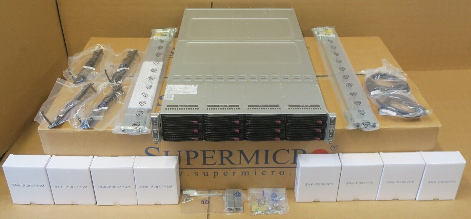 NEW Supermicro SuperServer 6029TP-HC0R 12x 3.5" Bay 4x X11DPT-PS CTO Server Node