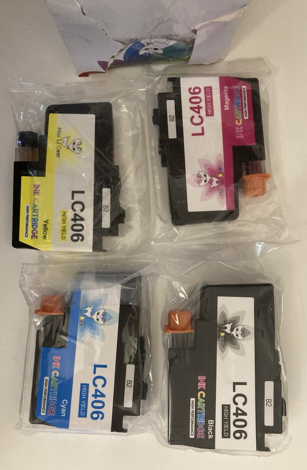 Miss Deer LC406 High Yield High Performance Ink Cartridges Set Of 4