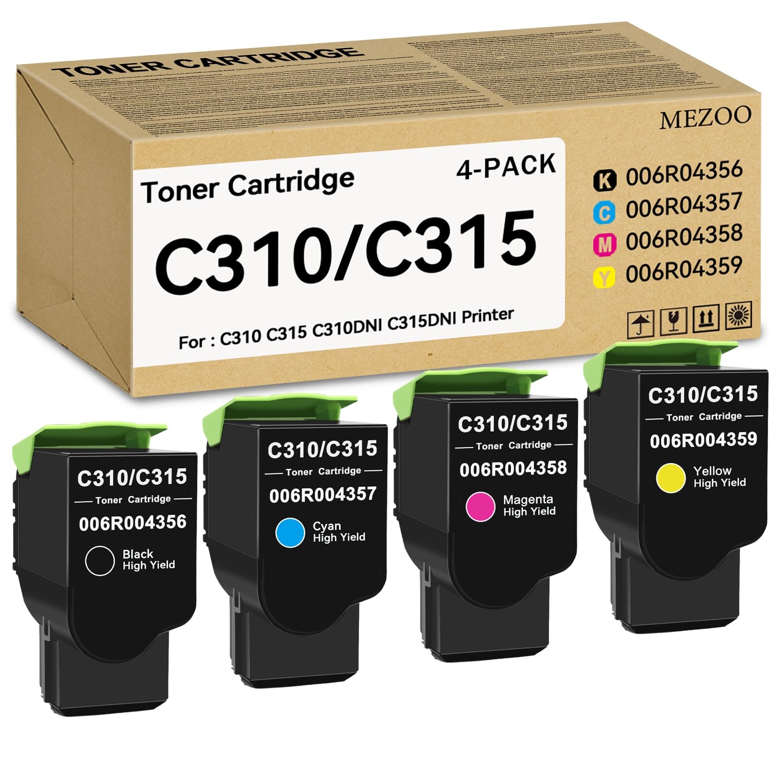 C310 C315 Toner Cartridge High Yield Compatible for Xerox C310 C315 006R04356