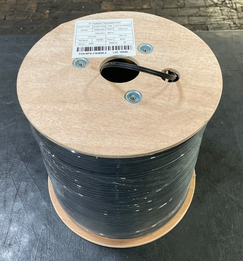 1F Outdoor Toneable FOC 6.6x2.7mm,SM,G652D 2500ft