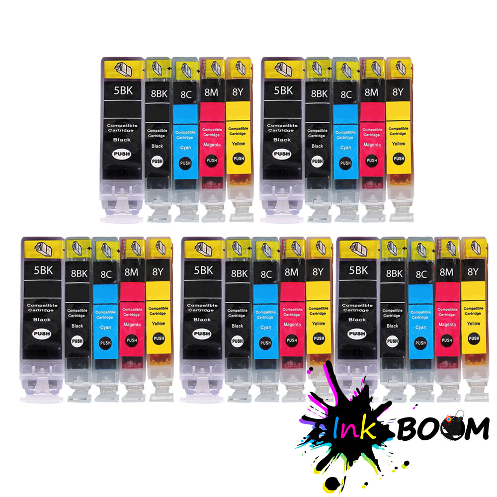 25 Ink Cartridge for PGI-5 CLI-8 PIXMA iP4300 iP5300 MP510 MP600R MP830