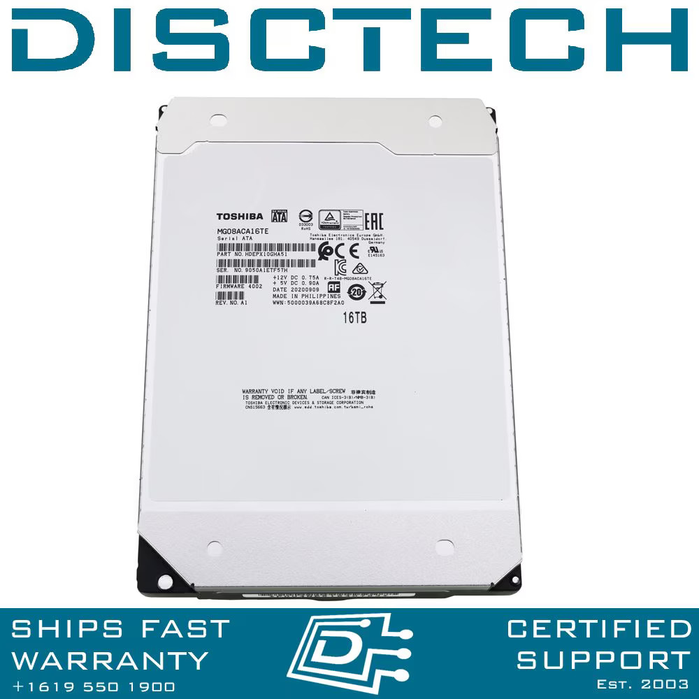 Toshiba MG08ACA16TE 16TB 3.5 Enterprise SATA Hard Drive WD161KRYZ ST16000NM001G