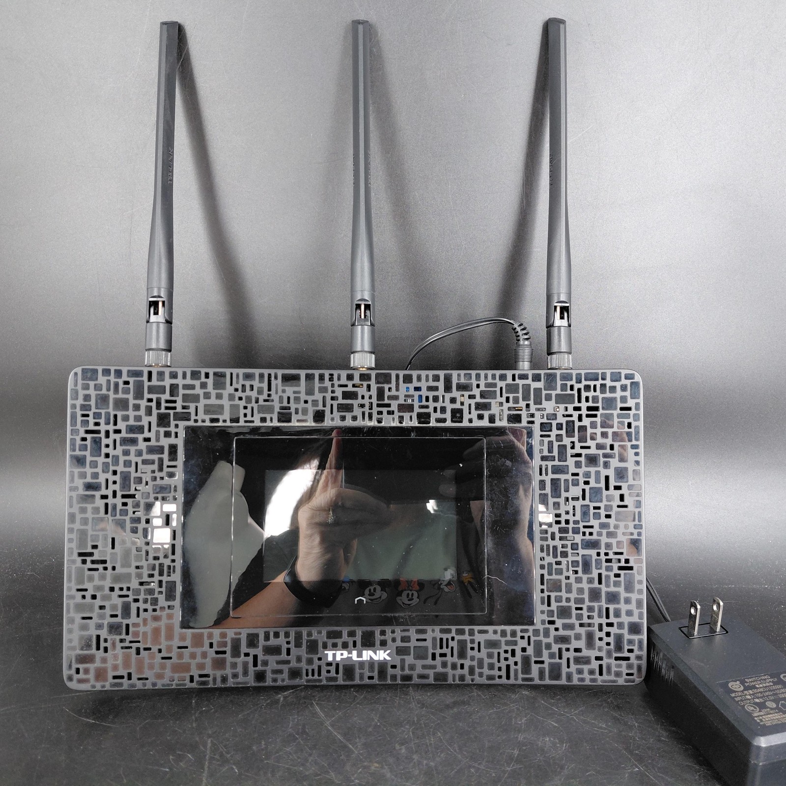 TP-LINK Touch P5 AC1900 Dual Band WiFi Router Black Used W/ Adapter Gigabit WORK