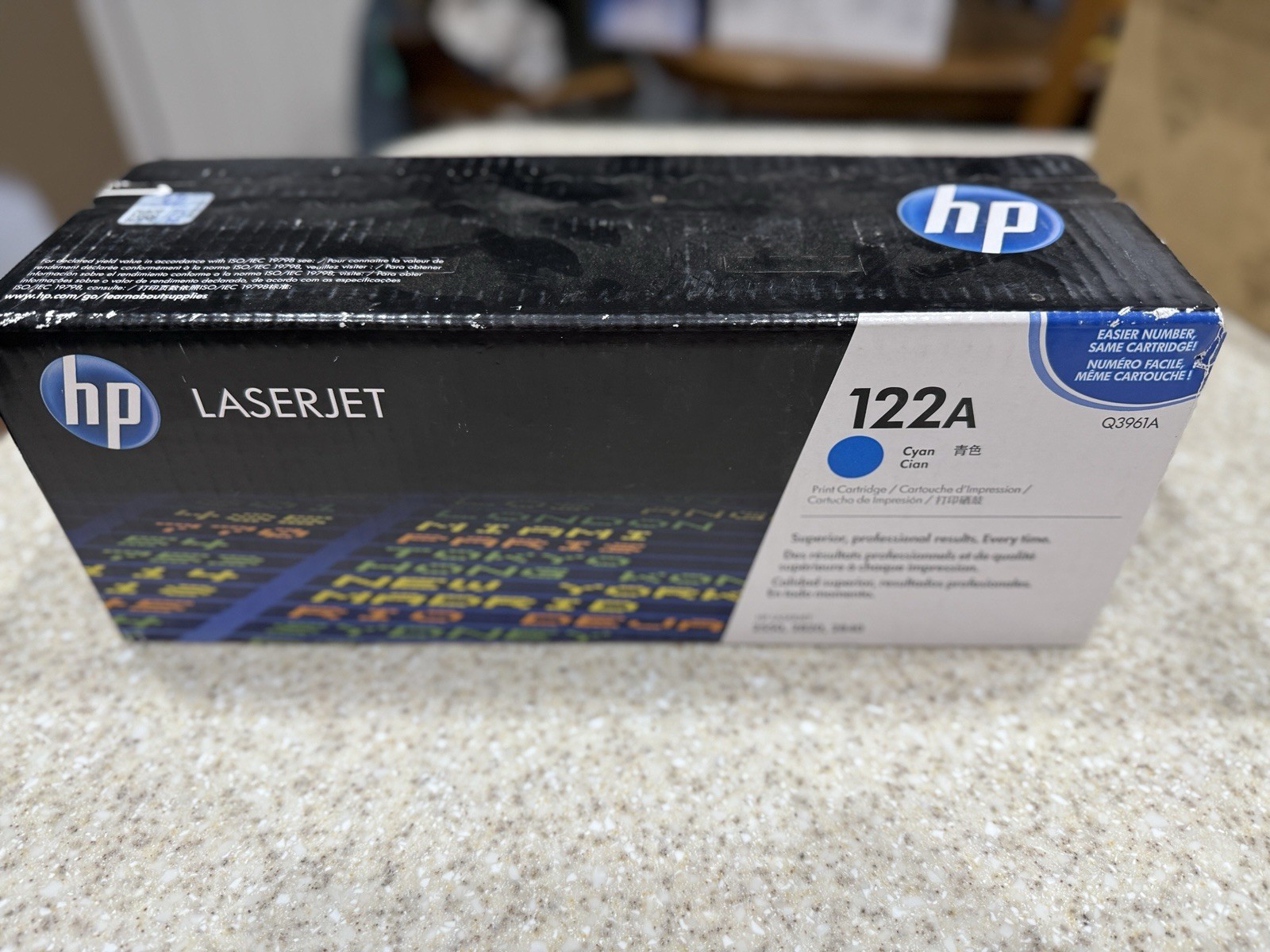 NEW Authentic HP 122A Cyan LaserJet Toner Cartridge Q3961A Sealed