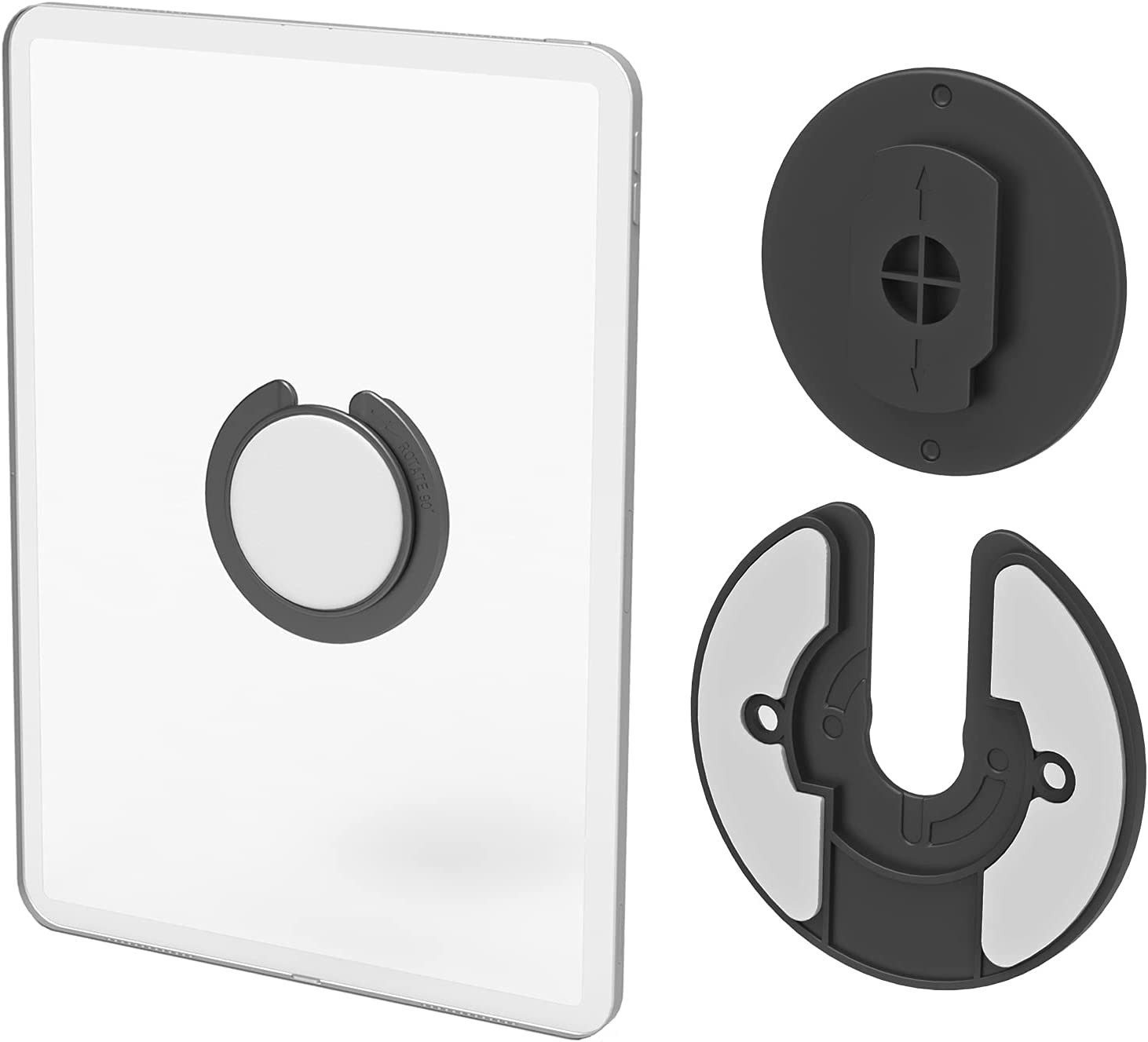 Universal Tablet Wall Mount Adjustable 90 Degrees Rotating Tablet Holder Fit for