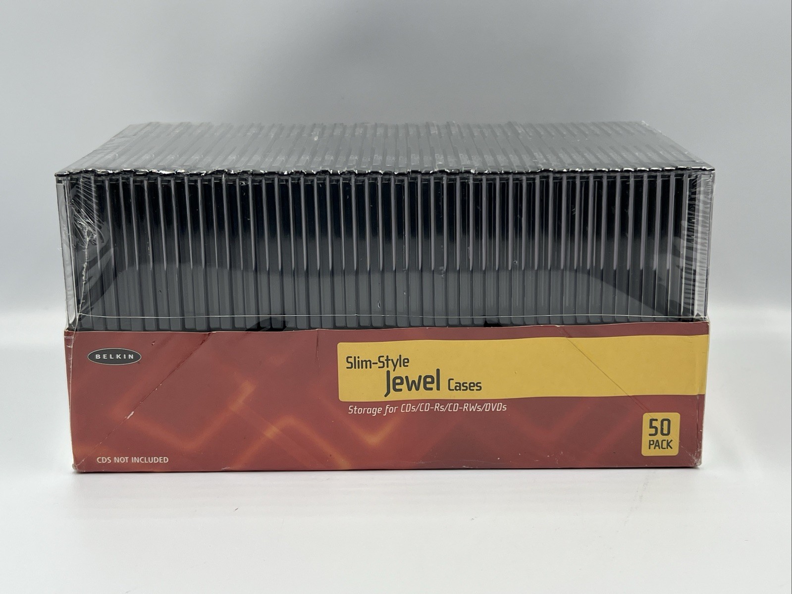 Belkin Slim-Style Jewel Cases 50 Pack for CDs/CD-R, CD-RW, DVDs, Sealed