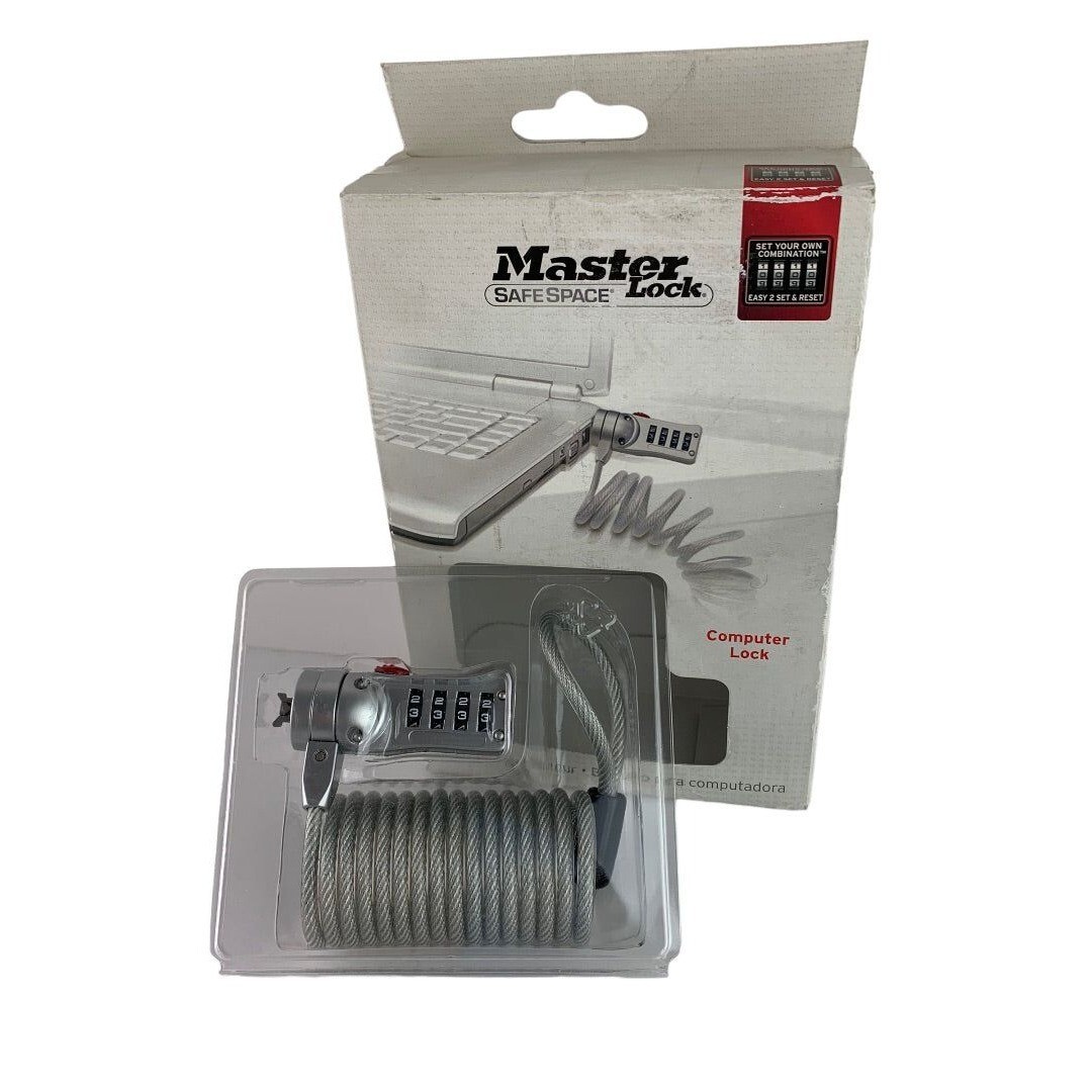 Master Lock 2120D Laptop Combination Computer Lock with Self Coiling Cable
