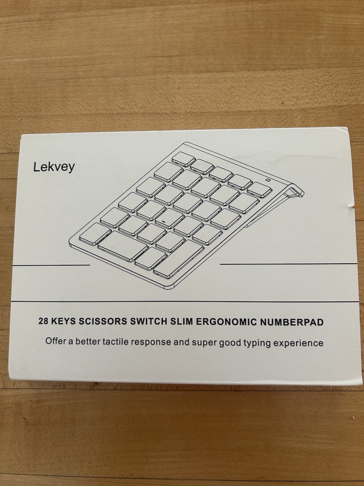 Bluetooth Number Pad LEKVEY Wireless 28 Keys Scissors Switch Slim Ergonomic