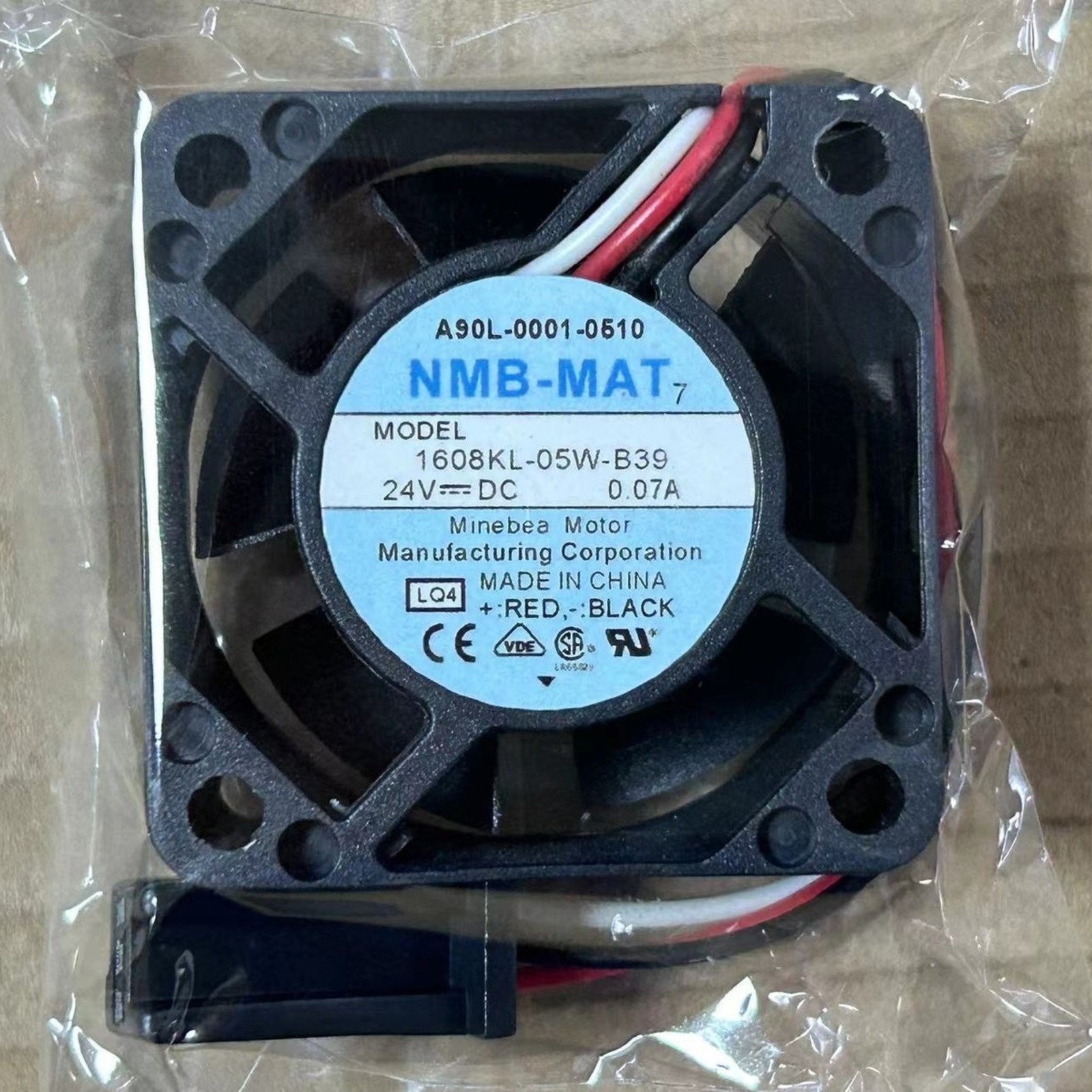 10pcs For NMB-MAT A90L-0001-0510 1608KL-05W-B39 MODEL 0.07A DC 24V Alarm Fan
