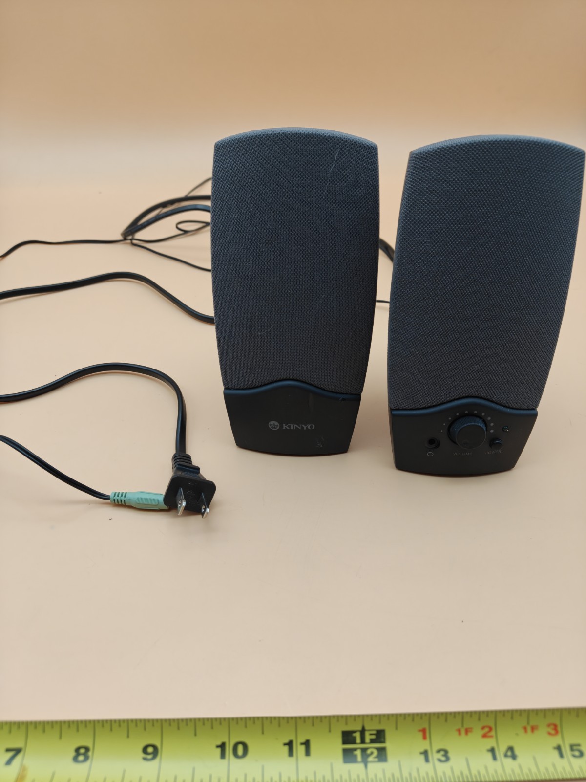 Kinyo PS-205B 2.0 Amplified Computer Speakers Wired 3.5mm PC Retro Gaming
