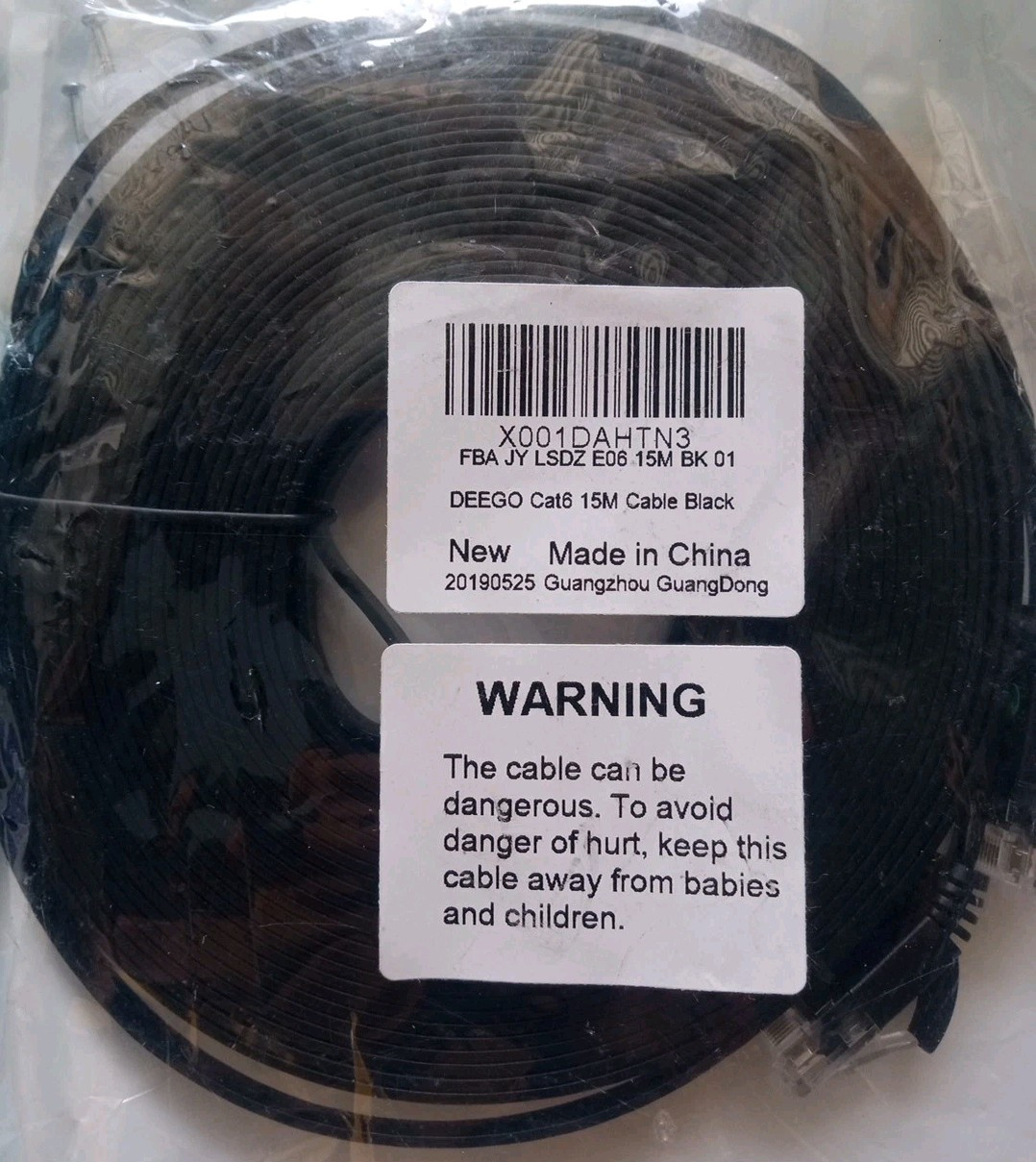 DEEGO Cat 6 Ethernet Cable 15mFlat Wire High Speed Internet Net...